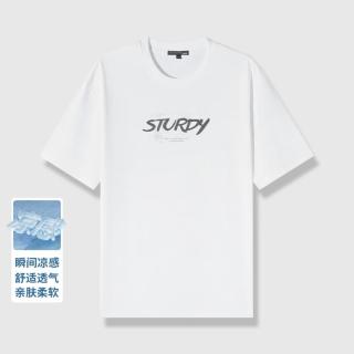 GXG 潮牌时尚字母印花简约百搭男式圆领短袖T恤