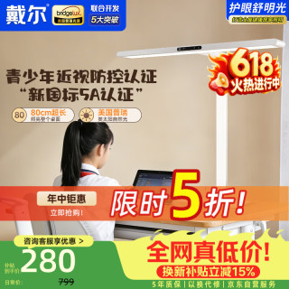 戴尔 大桌面路灯学生学习专用护眼灯儿童书桌阅读灯护眼台灯台夹两用