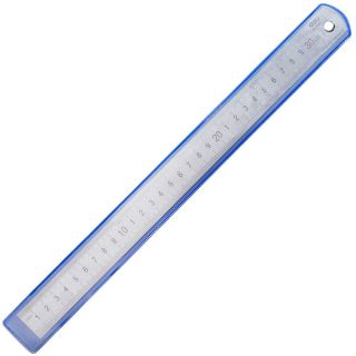 得力 尺子钢尺中小学生测量绘图用多规格组合装 不锈钢款 30cm