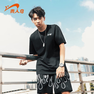 贵人鸟 运动短袖T恤2026夏季新款  黑色 3XL
