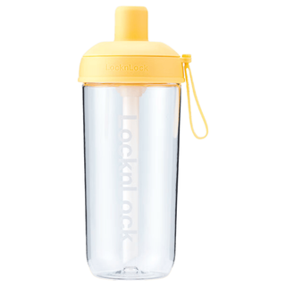 乐扣乐扣 Tritan材质 带吸管提手 700ml 淡黄色 塑料杯