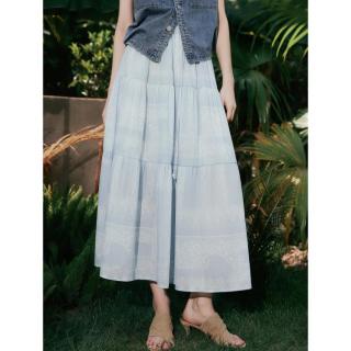 ELLE 轻盈飘逸灵动半身裙女2025年夏季优雅气质蓬松感蛋糕裙