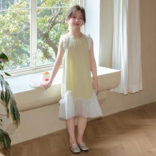 富罗迷 女童甜美花边公主连衣裙2026夏季新款小清新无袖背心裙A字裙