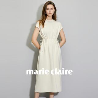 Marie Claire 连衣裙女夏季法式优雅高级感气质显瘦收腰休闲长裙子A字裙