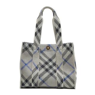 BURBERRY 格纹针织小号女士手提单肩包托特包