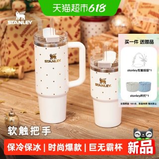 斯坦利 巨无霸吸管杯居家波点时尚保温水杯