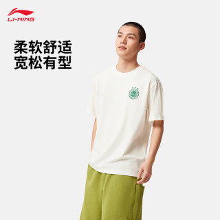 李宁 迪士尼联名系列冰感舒适短袖文化衫男女同款宽松运动上衣AHSV677