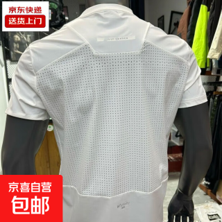 2025新款速干网孔T恤男士宽松透气纯色冰丝健身运动跑步短袖上衣