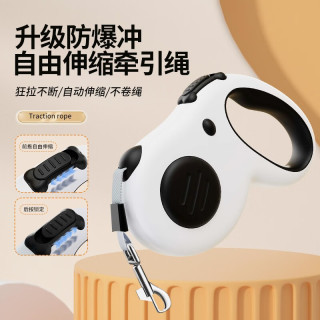 1 宠物牵引绳自动伸缩遛狗绳狗狗出行用品全自动牵引器宠物用品 灰色-3米