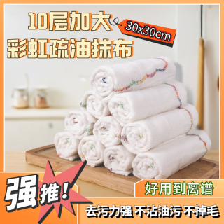 家怡达 彩虹疏油抹布 30*30*12层