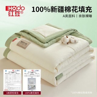 Hodo 夏凉被 100×150cm 白拼绿