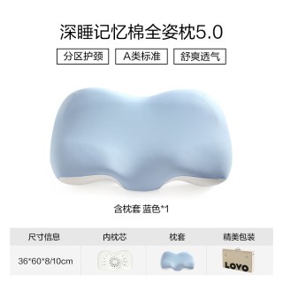LOVO 罗莱家纺LOVO枕头枕芯记忆棉枕深睡分区护颈椎助睡眠成人学生宿舍
