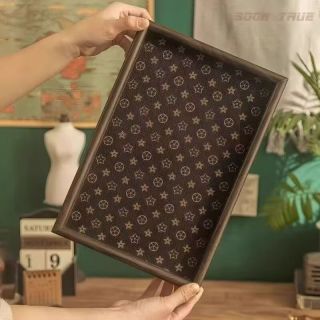 棠门 中古桌面轻奢家用老花茶盘