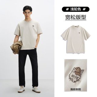太平鸟 男士刺绣T恤 BWCNE2144-0613