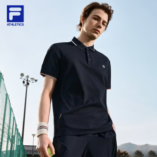 FILA 官方大满贯POLO男短袖2026夏新款网球运动纯棉上衣针织POLO衫