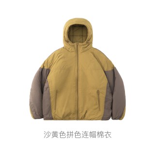 熊猫·本 男士户外防泼水连帽棉服 M2E523