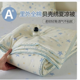 兰芮 100%里外全棉A类可水洗空调夏凉被 150*200cm