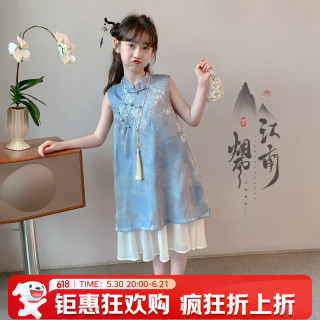 神奇童年 女童夏连衣裙2026新款童装小女孩新中式新国风旗袍裙子儿童公主裙