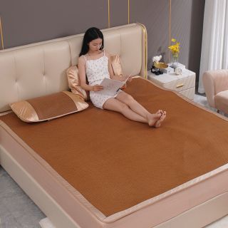 XuanCengRou 暄层柔 ZK-Y-LX 藤席套件 150x200cm 印尼藤 新饼干花
