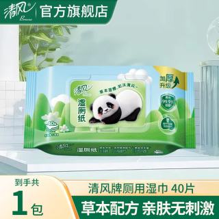 清风 草本湿厕纸 40片*1包