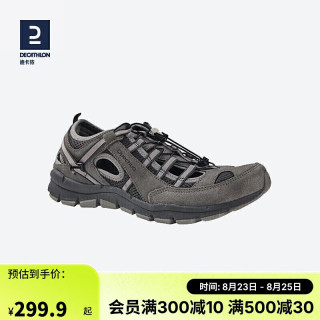 迪卡侬 登山鞋男户外防滑凉鞋夏季透气耐磨轻便徒步鞋NH500NH900 铅灰色-防撞款-NH500 42