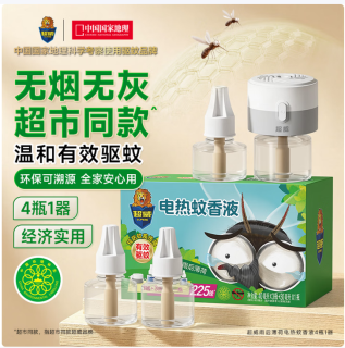 超威 电蚊香液  灭蚊非无香驱蚊液  补充液4瓶1加热器