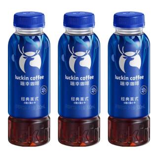 瑞幸即享咖啡 即饮瓶装咖啡饮料 经典美式300ml*3瓶 经典美式300mL*3瓶