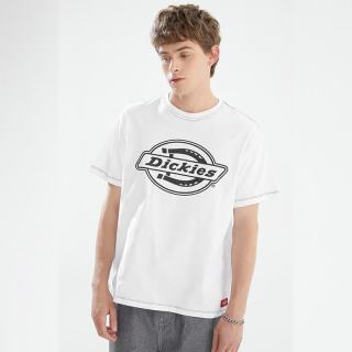 Dickies LOGO印花短袖 休闲舒适棉面料男女情侣T恤 DK008920 白色