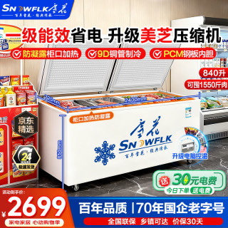 SNOWFLK SNWFLK）冰柜840升商用大容量全冷冻卧式冰柜家用冷藏BC/BD-839DTE