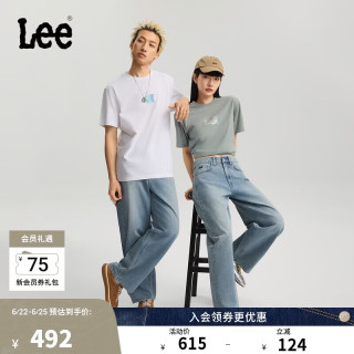 Lee 春夏新品 男女同款 Barrel弯刀牛仔裤 L