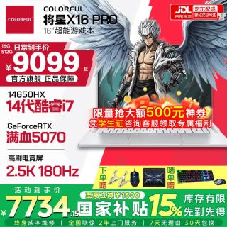 七彩虹 将星X16 Pro i7-14650HX RTX5070 16G 1TB