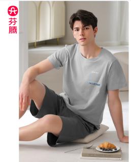 芬腾 男士睡衣 纯棉 套装