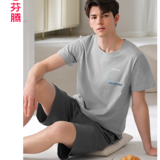 芬腾 男士睡衣 纯棉套装