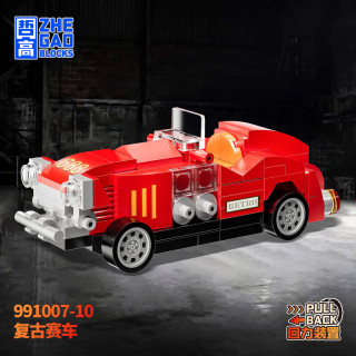 哲高 积木复古赛车 100颗粒
