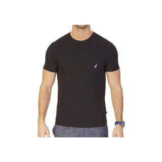 NAUTICA 时尚T恤 纯色圆领短袖口袋T恤 圆领 短袖 经典版型 True Black