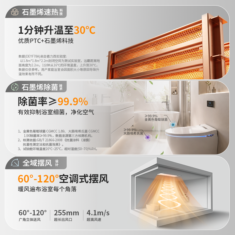 DELIXI/德力西 风暖浴霸 取暖排气照明一体机