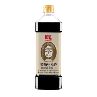 加加 未添加碘盐白砂糖 酱油  0添加味极鲜1L 塑料瓶装 1L