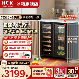 哈士奇 哈士奇62-120升嵌入式冷柜小型迷你冷藏柜小冰箱冰吧保鲜柜展示柜冷饮茶叶柜恒温恒湿超薄系列
