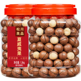 松川良品 甄选大颗粒夏威夷果 1300g 罐装