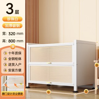 家用防尘铁艺书架收纳柜