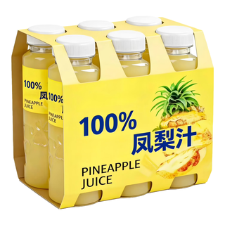 百多利 100%凤梨汁 350ml*6瓶 果汁饮料