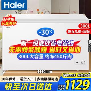 海尔（Haier）冰柜商用大容量300/400/500/700/800升以上一级能效全冷冻柜零下-40度