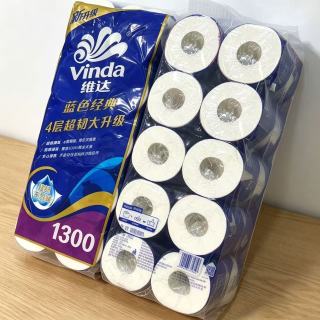 百亿补贴：维达 超值10卷维达有芯卷纸蓝色经典家用厕纸4层130g整提实惠批发