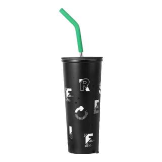 COSTA 咖世家 保温杯办公室便携吸管水杯保冷咖啡杯子 吸管杯 黑 710ml