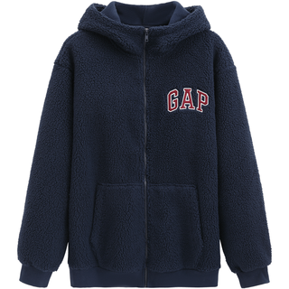 Gap 786507 仿羊羔绒拉链连帽卫衣 宽松 女士