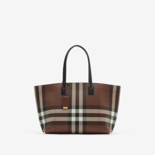BURBERRY 女士手提包 中号格纹托特包