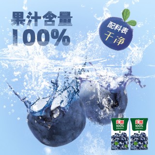 88VIP：汇源 100%蓝莓混合果汁饮料 125ml*20盒