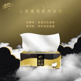 Breeze 清风 黑金装 抽纸 3层80抽1包(132*170mm)