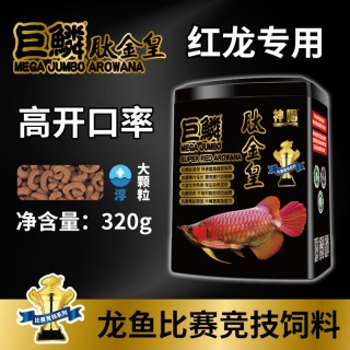 神阳 龙鱼饲料神阳巨鳞肽金皇红龙金龙专用赛级高开口率不浑水颗粒鱼食