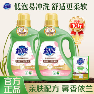 超能 Super 超能 柔护洗衣液 3kg*1瓶 天然椰油香